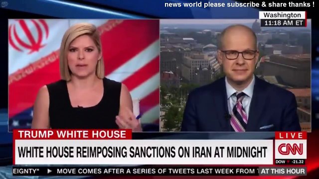 BREAKING NEWS WHITE HOUSE REIMPOSING SANCTIONS ON IRAN AT MIDNIGHT. CNN NEWS