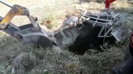 Foseptiğe düşen inek kurtarıldı - ÇANKIRI