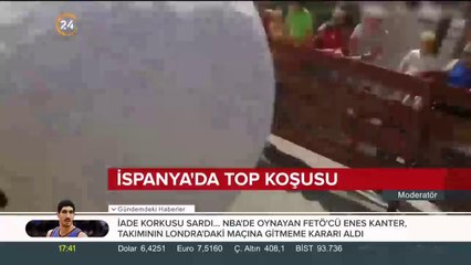 İspanya'da top koşusu