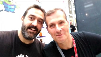 Marcus et le Professeur Djack coucou a Jean Pat au Start to play 2018 Strasbourg