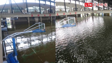 台南麻豆「真理湖」淹積20萬噸水 大、小抽水機動用61台