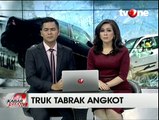 Rem Blong, Truk Tronton Tabrak Angkot dan 3 Motor