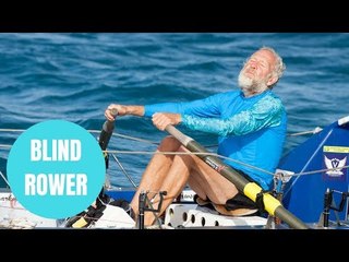 A former Royal Marine has become the first BLIND person to row across the Pacific