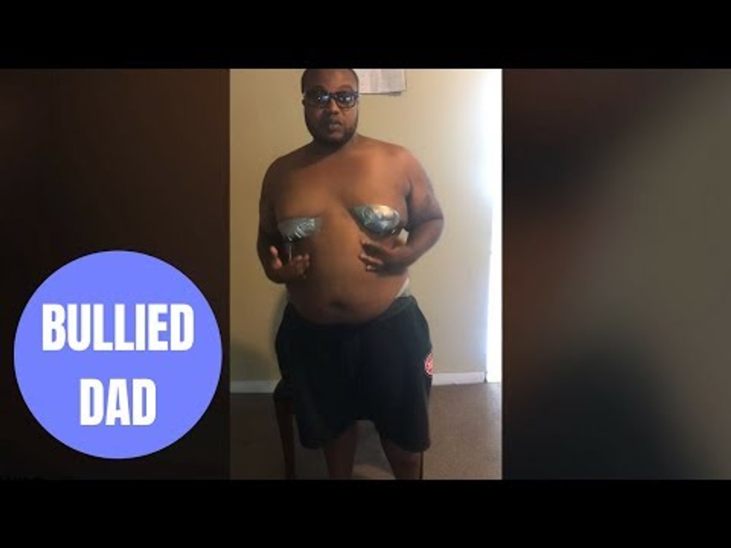 Bullied dad forced to strap down his C-CUP BREASTS with duct tape - video  Dailymotion