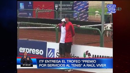 ITF entrega el trofeo “Premio por Servicios al Tenis” a Raúl Viver
