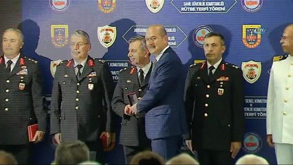 Bakan Soylu, Jandarma Genel Komutanlığı ve Sahil Güvenlik Komutanlığı Rütbe Terfi Töreni'ne katıldı