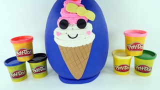 Ice Cream Play Doh Egg Surprise Toys Squeezie DIY Slow Rise Squishy and Surprise Toys and Blind Bags