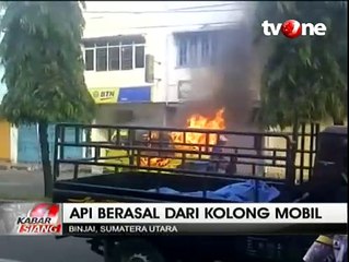Sebuah Angkot di Binjai Ludes Dilalap Api