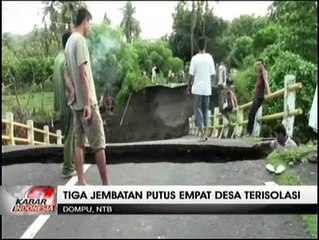 Tiga Jembatan Putus, Empat Desa Terisolasi