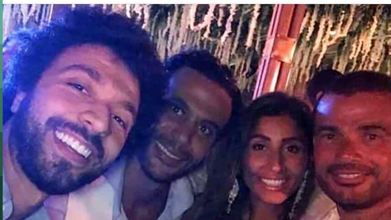 عمرو دياب ودينا الشربيني وأحمد حلمي ونجوم الفن يشعلون حفل زفاف محمد امام
