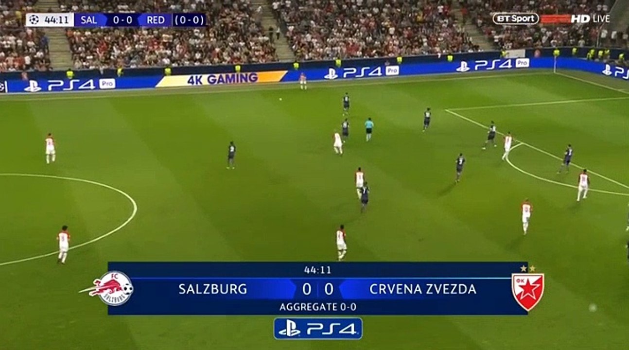 Munas Dabbur Goal HD - Salzburg (Aut) 1-0 FK Crvena zvezda (Srb) 29.08.2018