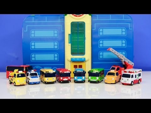 [개봉/작동]타요 학교 플레이 세트와 타요타요타요! 친구들 라니,가니,로기,엘리스,누리,패트,프랭크,씨투 캐릭터 장난감 개봉, 타요 학교플레이 세트 플레이