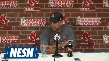 Alex Cora before Game 2 of Marlins vs. Red Sox