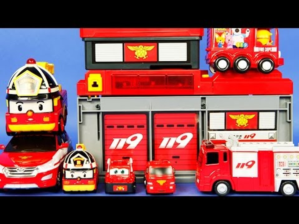 월드카 파워키 소방본부 장난감 뽀로로 119소방차 로보카폴리 World Car Fir...