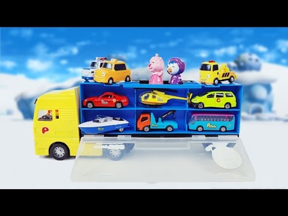 뽀롱뽀롱 뽀로로 캐리어카 장난감 뽀로로 자동차 타요 미니카 캐리어 Pororo carrier Car & Tayo Toys ТАЙО игрушка CarrieAndToys