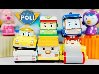 Download Video: Robocar Poli Toys 로보카폴리 다이캐스팅 장난감 타요 뽀로로 또봇 파워레인저 Робокар Поли Игрушки мультфильмы про машинки