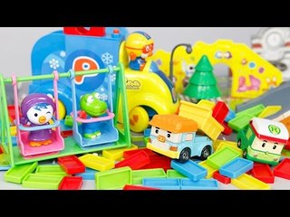 뽀로로 자동 도미노 로보카 폴리 폴리전기충전소 미니특공대 타요  Pororo Domino Car машинки Игрушки Робокар Поли  Игрушки Robocar