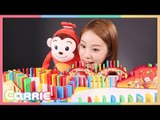 코코몽 학습 도미노 장난감 으로 캐리의 도미노 쌓기 놀이 CarrieAndToys