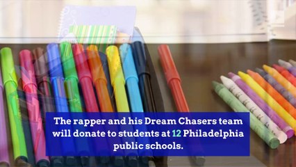 Meek Mill Donates Over 6,000 Backpacks to Philadelphia Students