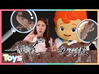 공룡 멸종은 초콜릿 때문?! 캐리의 초콜릿 공룡화석 발굴하기ㅣ캐리와장난감친구들