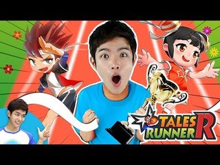 캐빈과 촬영친구의 테일즈런너R 모바일 게임 대결! 초스피드 달리기 시합 | 캐리앤 플레이