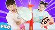 못생김 주의! 엄청난 벌칙의 주인공은? 일본 장난감 짱구 캐치민턴 게임 ㅣ 캐리앤 플레이