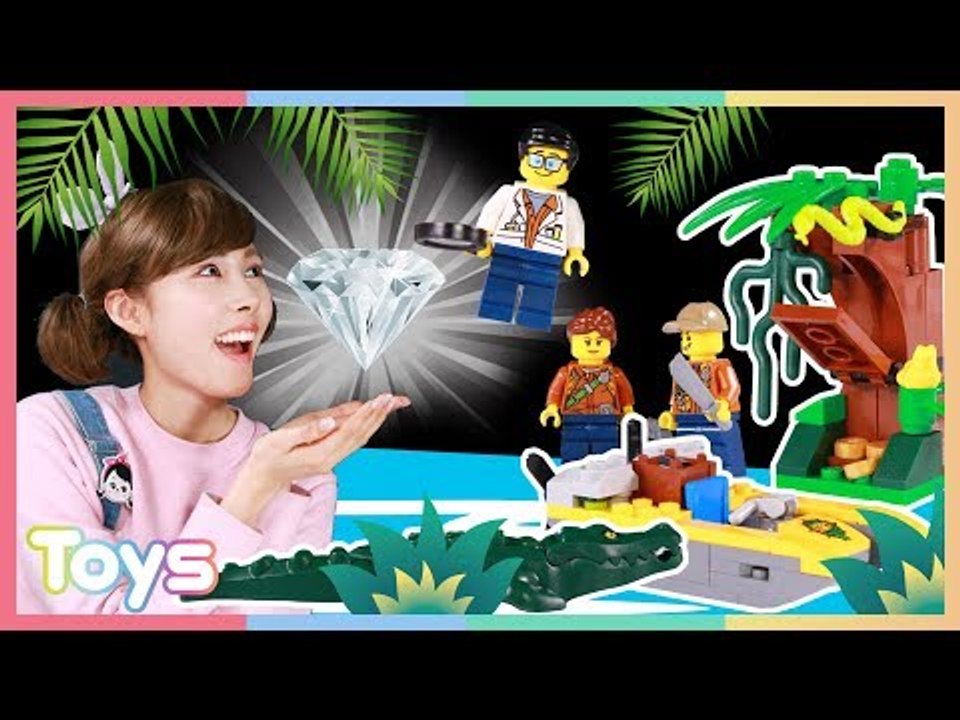 레고 시티 정글 탐험대 스타터 세트 보물 찾기 블럭 놀이 60157 | 캐리와 장난감...