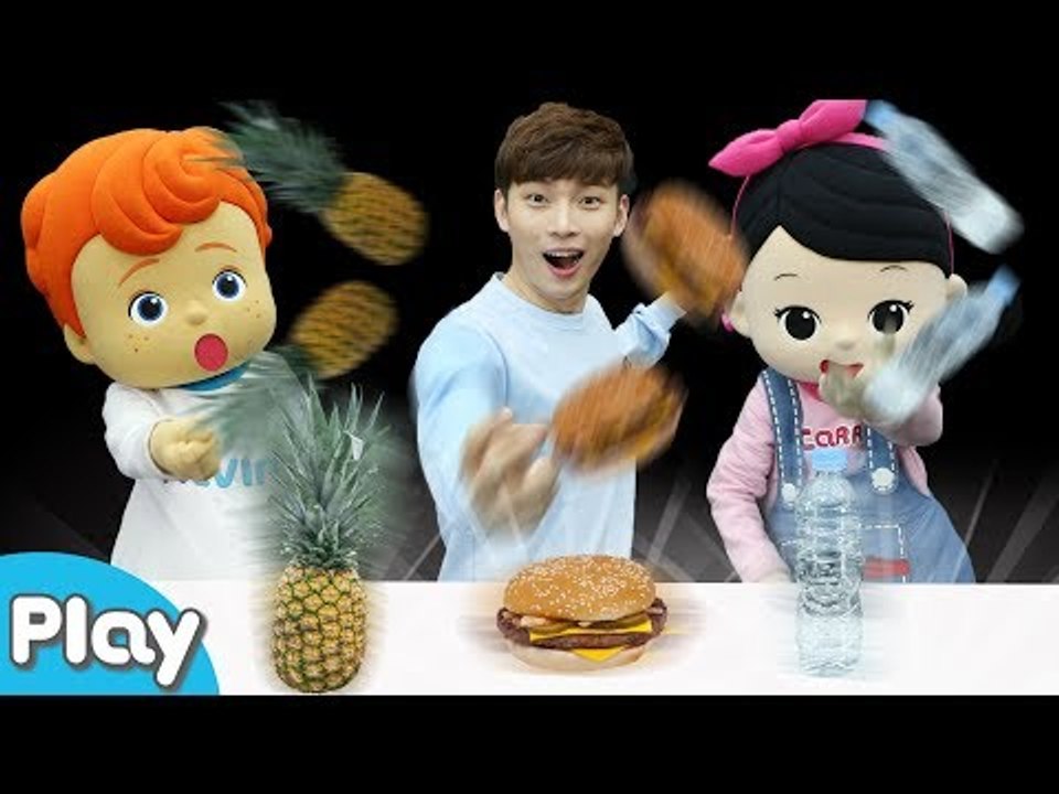 음식을 던져서 세워라! Food FLIP challenge l 캐리앤 플레이