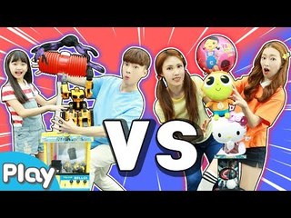 높이! 더 높이! 장난감 탑 쌓기 배틀 게임 l 캐리앤 플레이