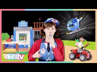 [블록놀이] 도둑을 잡아라! 레고 숲속 경찰 추격전 헬리콥터 10751