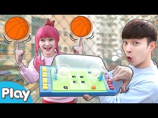 슛! 골인~ 장난감 농구 vs 진짜 농구 배틀 대결 놀이 l 캐리앤 플레이