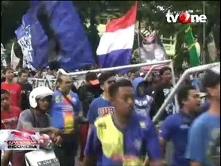 Begini Aksi Demo Aremania Kecam Menpora dan BOPI