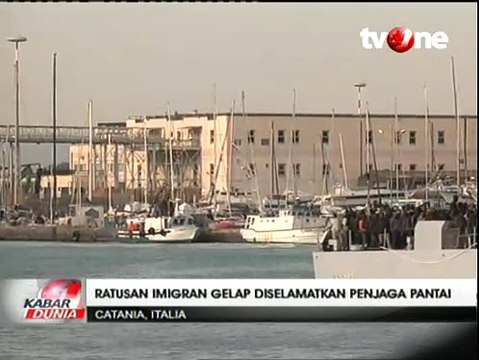 Penjaga Pantai Italia Selamatkan Imigran Gelap Asal Libya