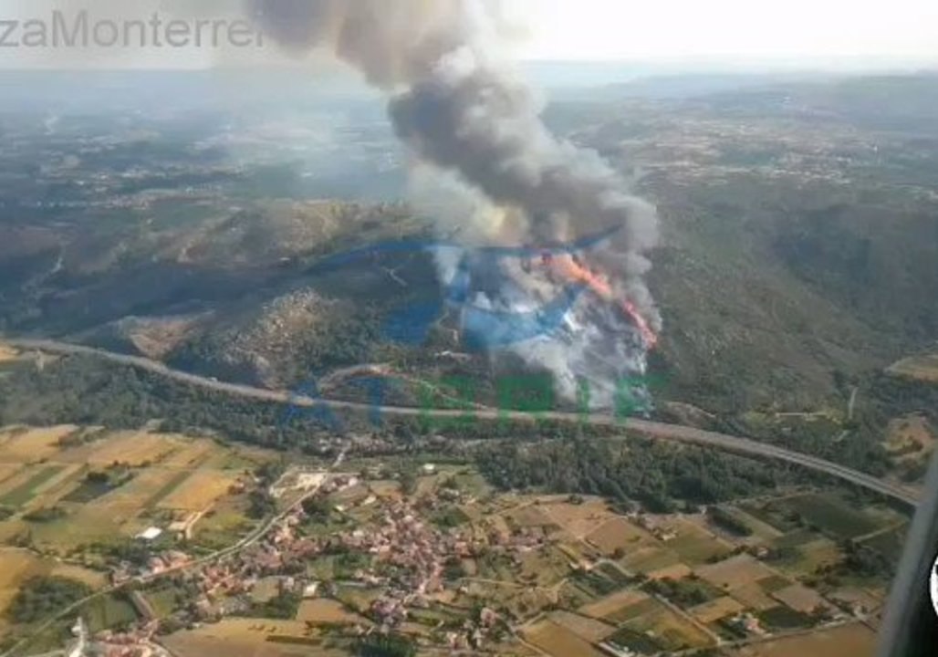 Forest Fire Rages in Spain's Wine Region of Monterrei