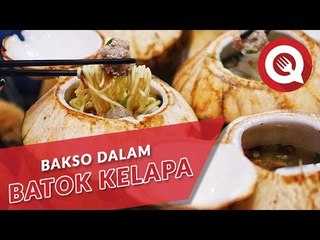 Bakso dalam Batok Kelapa