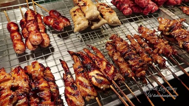 THỊT NƯỚNG TRẢI CHIẾU, ẩm thực đường phố Thái Lan |THAILAND Street Food