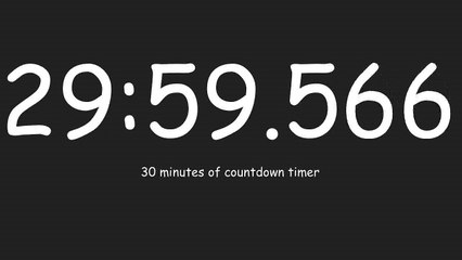 30 minutes of countdown timer
