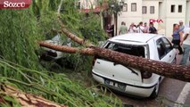 Avanos'ta sağnak ve fırtına hayatı olumsuz etkiledi