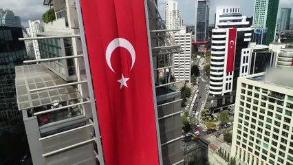 Gökdelenler Dev Türk Bayraklarıyla Donatıldı | Havadan Görüntüler
