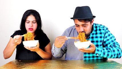 تحدي الاندومي الكوري 4X احر واخطر نودلز بالعالم شي لايوصف!! EXTREME SPICY NOODLE CHALLENGE