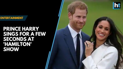 Prince Harry sings for 'Hamilton' audience in London