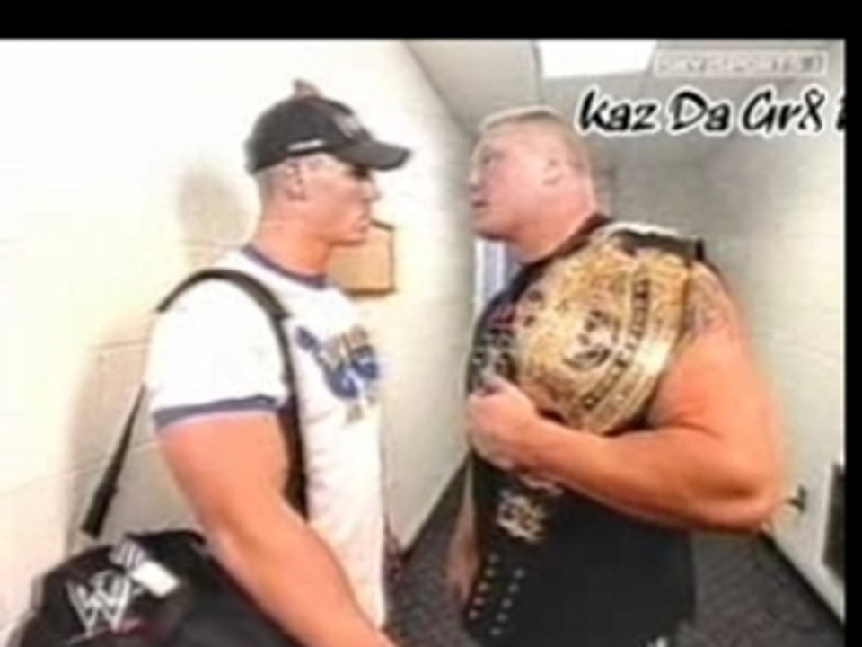 Brock Speaks To Cena Backstage