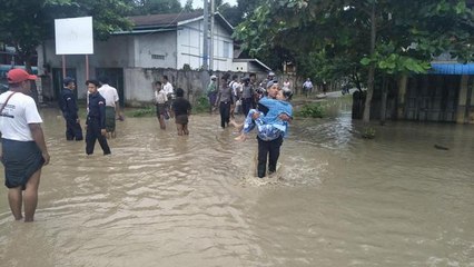 Localidades evacuadas no Myanmar