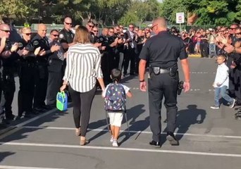 California Police Give Guard of Honor to Son of Slain Officer on First Day of Kindergarten