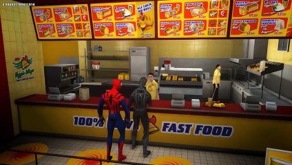 Spiderman and Black Spiderman plays with his custom Spiderman Lightning McQueen Car , Tv hd 2019 cinema comedy action