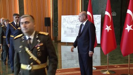 Cumhurbaşkanı Erdoğan 30 Ağustos Zafer Bayramı tebriklerini kabul etti (5) - ANKARA