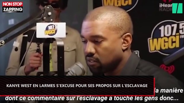 Kanye West en larmes présente ses excuses pour ses propos sur l'esclavage (Vidéo)