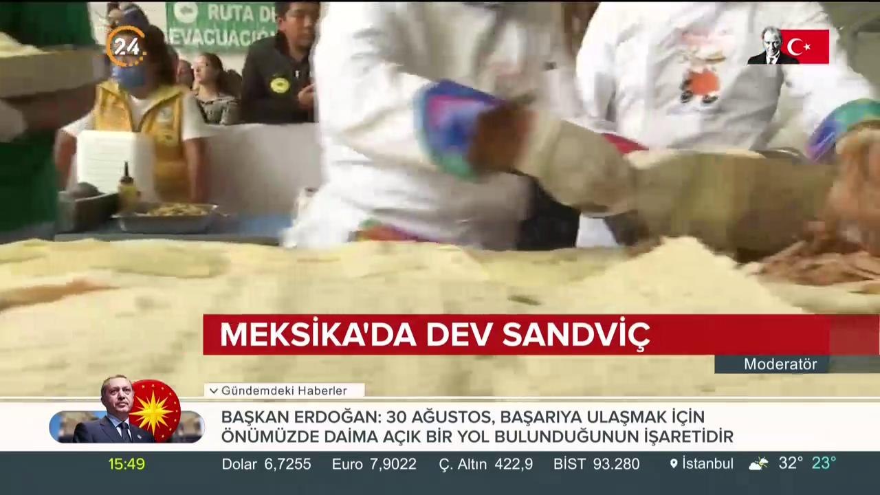 Meksika'da dev sandviç