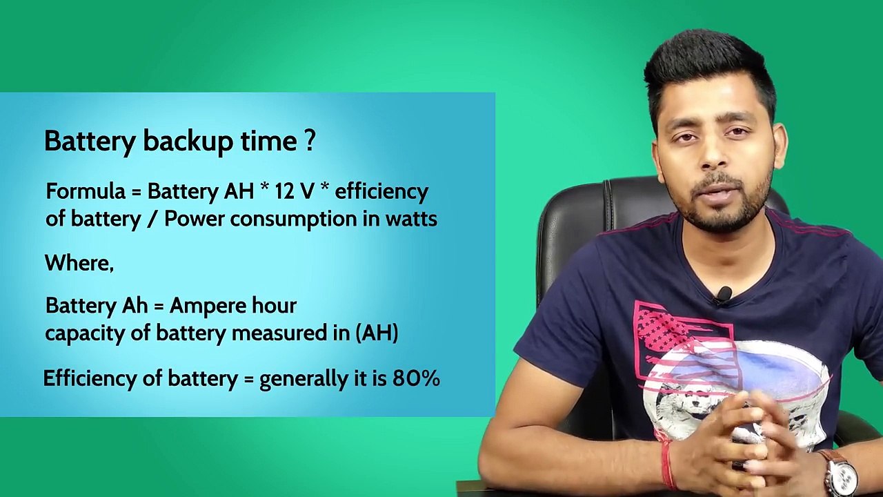 How to charge battery from solar panel and how to calculate battery backup time