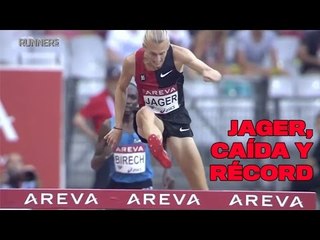 Evan Jager, récord pese a la caída